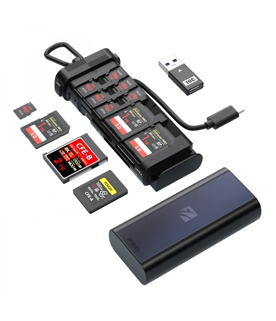 FREEWELL Pro Card Reader CF A/B, SD, TF