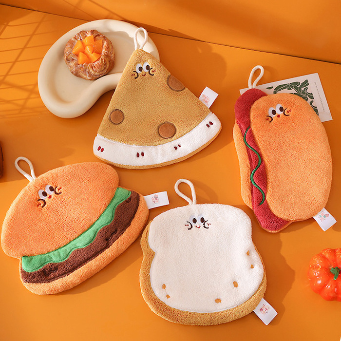 《52732》漢堡熱狗吐司比薩擦手巾