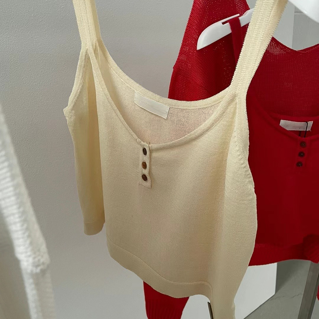 M53滿滿小細節細紗背心(奶黃)