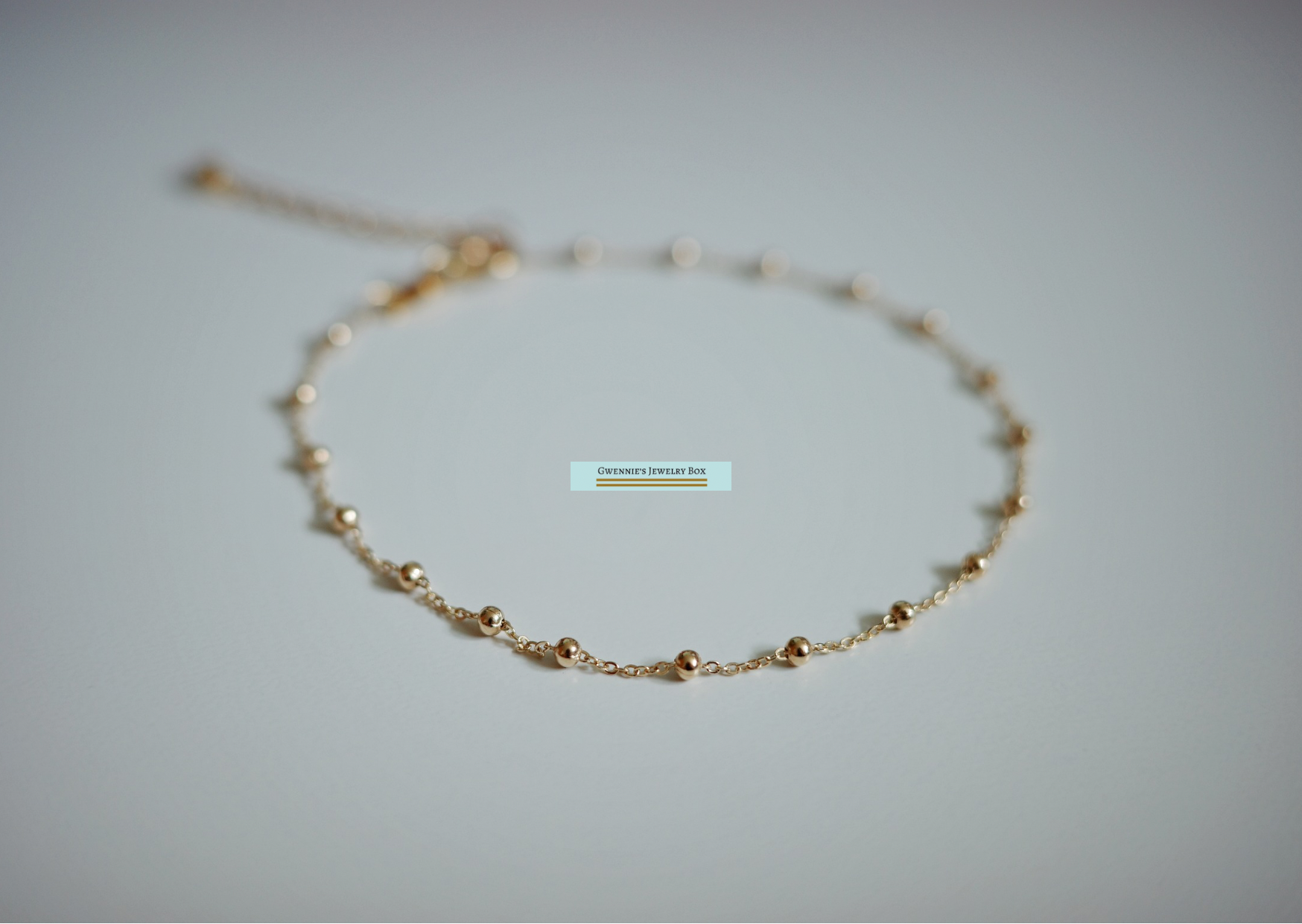 迷你珠珠14k金手鏈