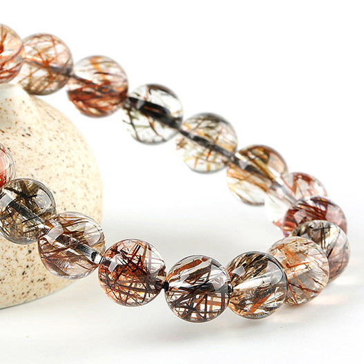 【藏寶】天然黑金超七/黑金超級七水晶手鍊/水晶手串