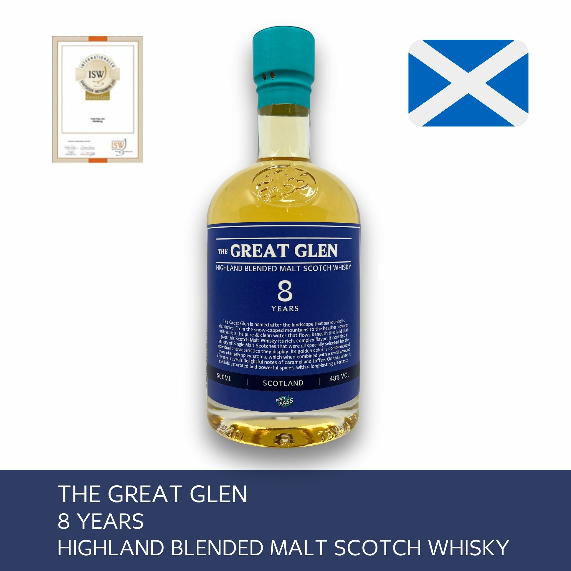 The Great Glen, 8 Years, Highland Blended Malt Scotch Whisky