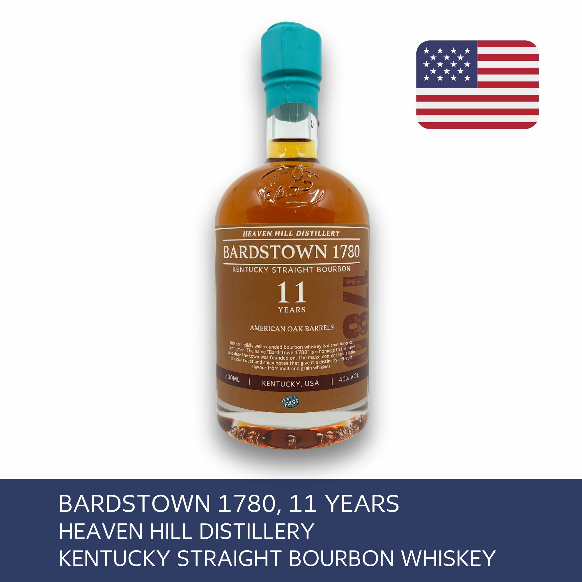 Bardstown 1780, 11 Years, Heaven Hill Distillery, Kentucky Straight Bourbon