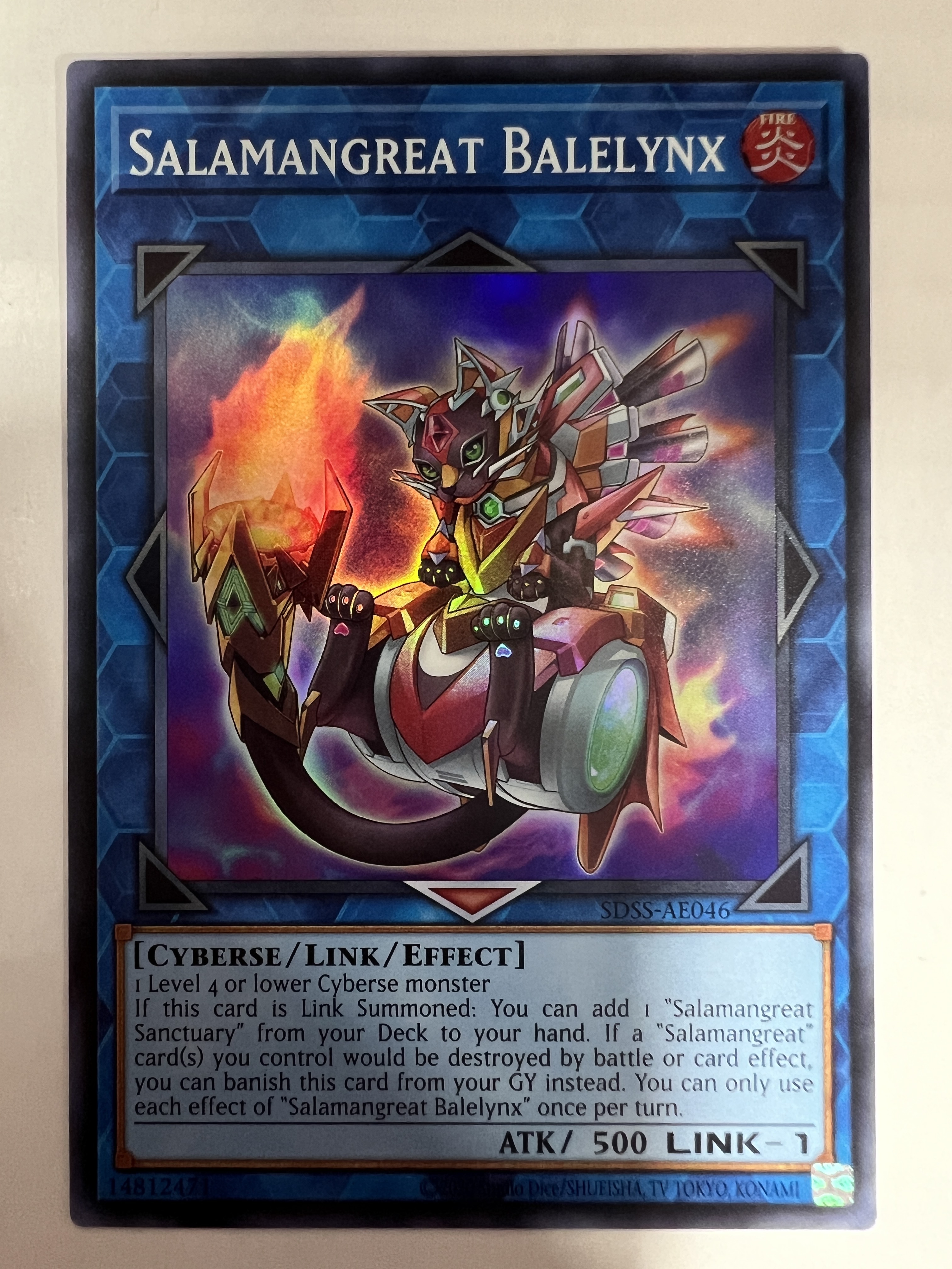 SDSS-AE046 (SR)Salamangreat Balelynx(轉生炎獸 烽火猞猁)