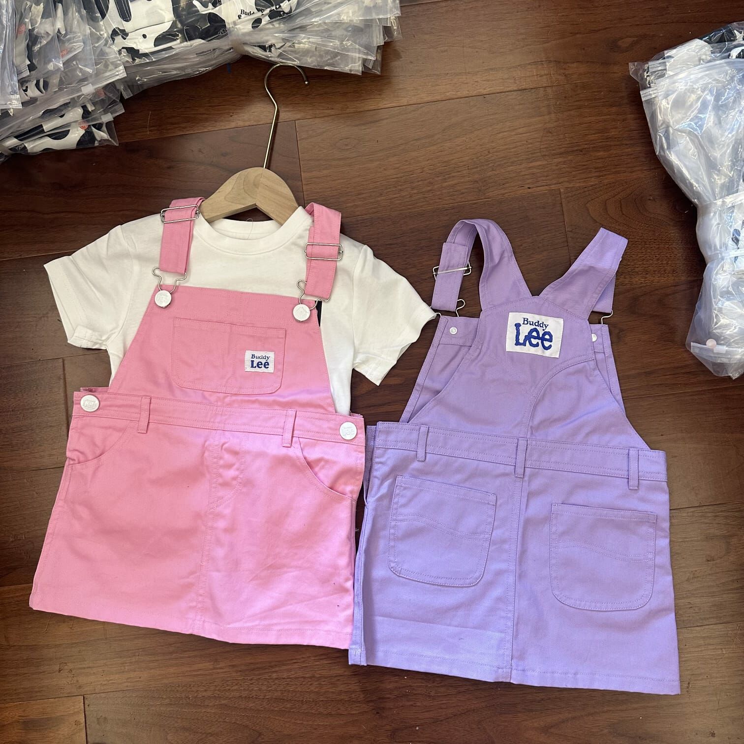 廠單Lee新色牛仔背帶裙/短袖