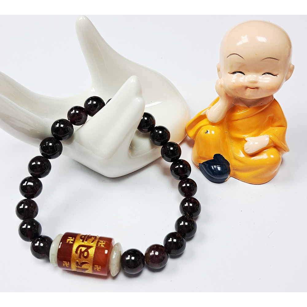 六字真言&紅石榴手珠8mm【十方】124232