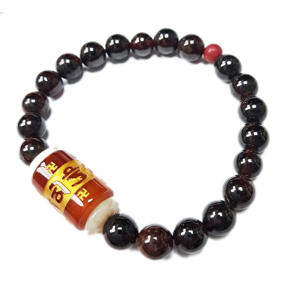 六字真言&紅石榴手珠8mm【十方】124232