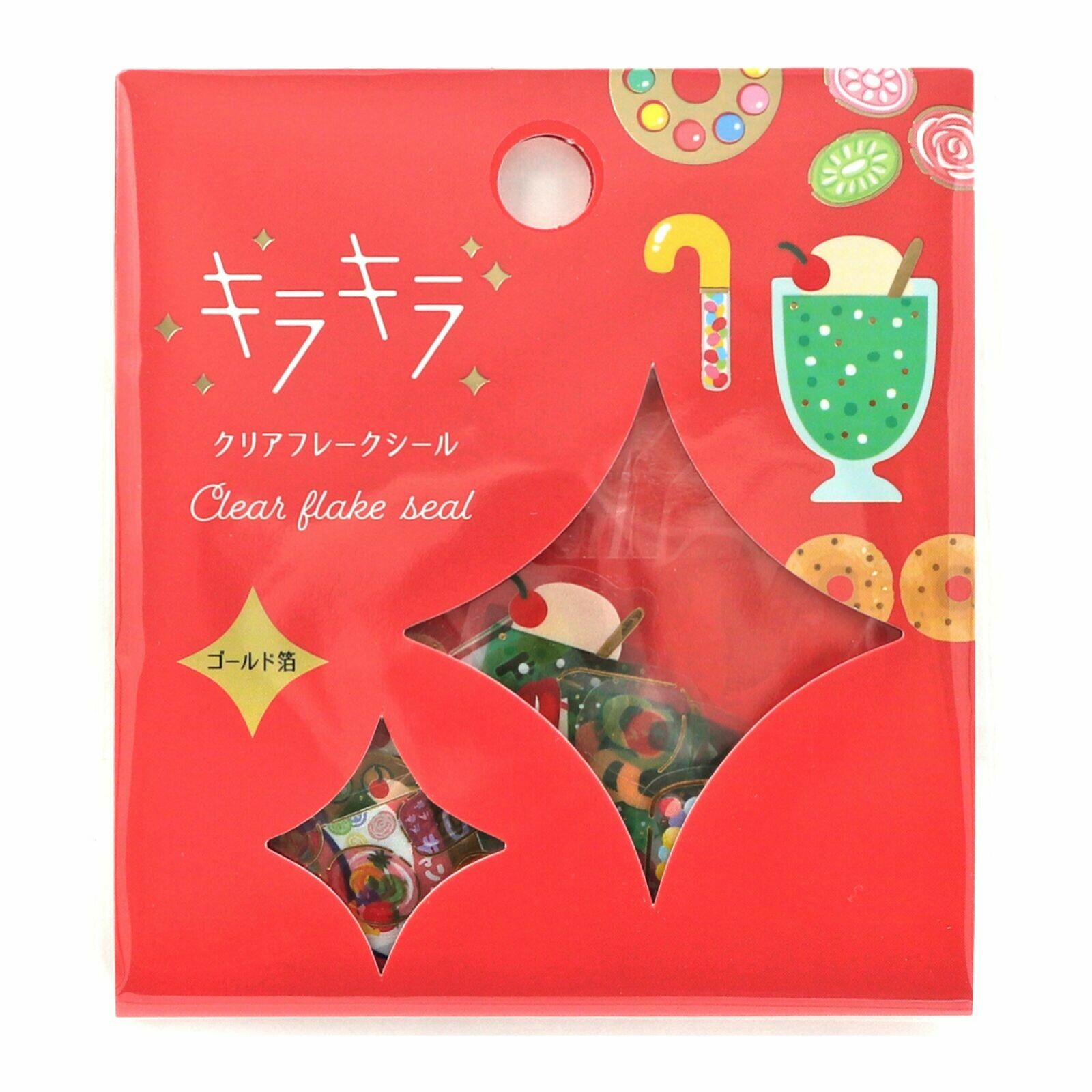 Dagashi 小點心 36枚 PET金箔貼紙包 ｜日本WORLD CRAFT