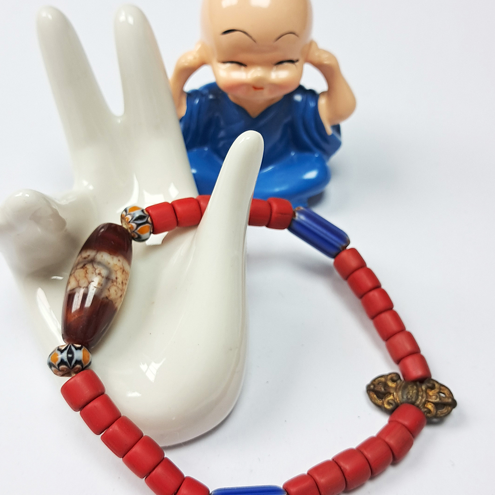 火供天珠&金剛杵&琉璃手珠5mm【十方】128348