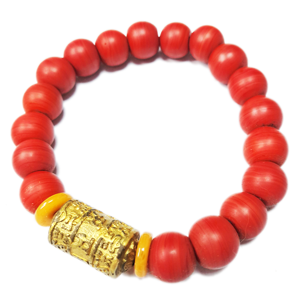 轉經輪{銅}+火山琉璃手珠11mm【十方】133614