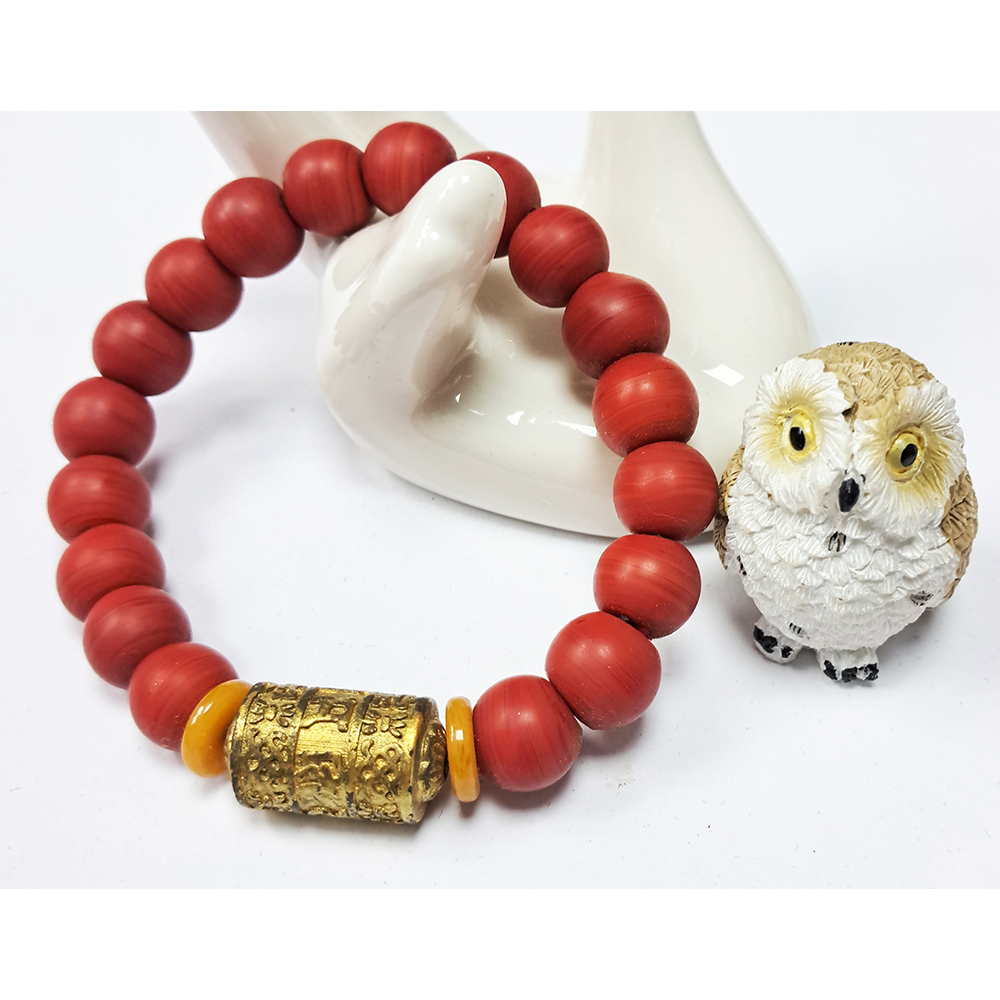 轉經輪{銅}+火山琉璃手珠11mm【十方】133614