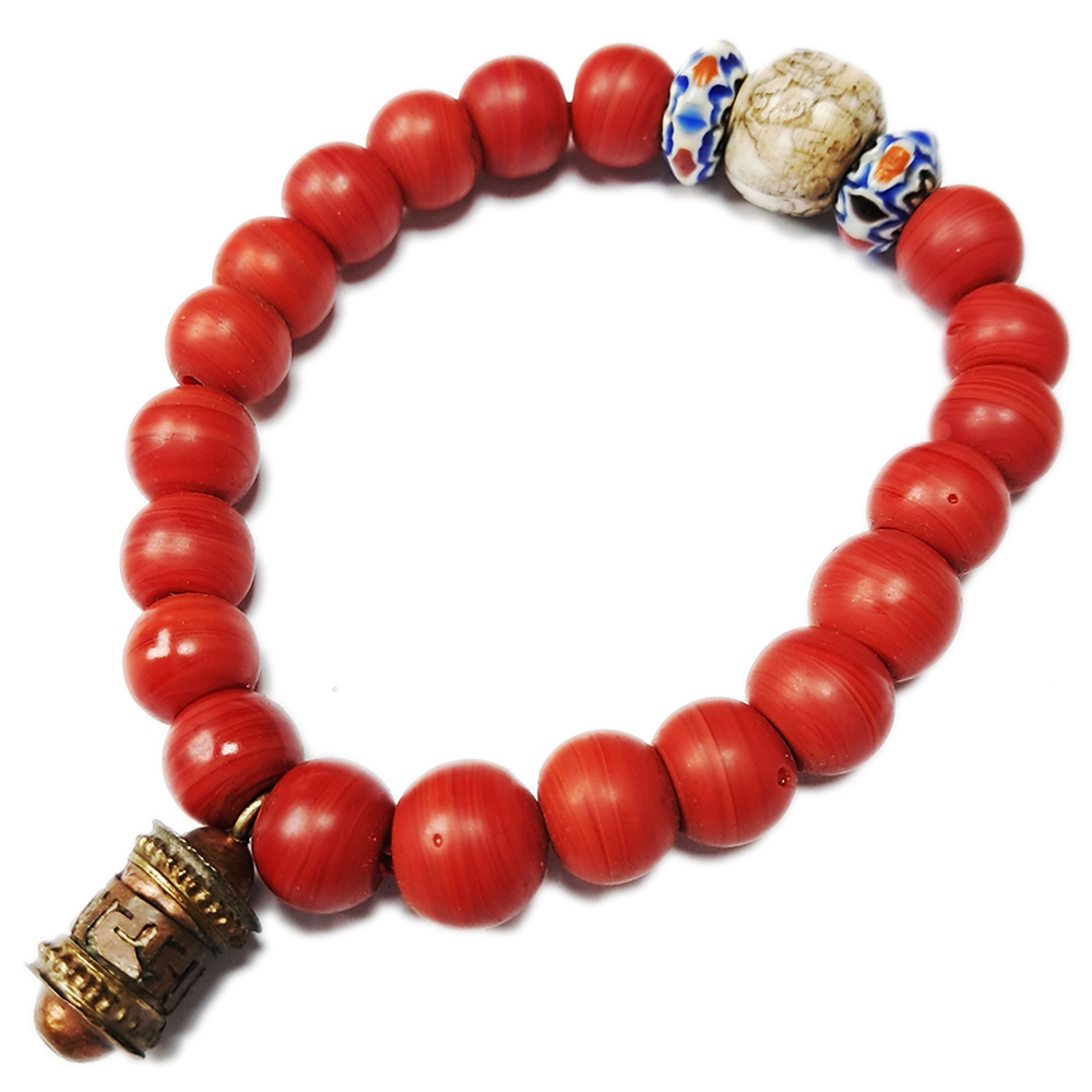 轉經輪+火山琉璃手珠10mm【十方】133635