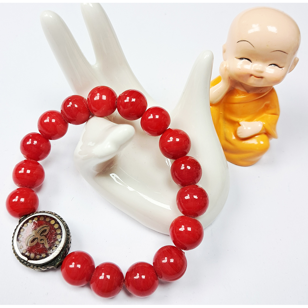 佛眼/藏式銅珠+火山琉璃手珠9mm【十方】134335