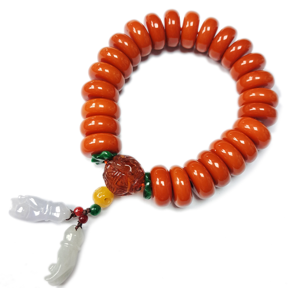 玉佛手+蜜納手珠15*7mm【十方】135784