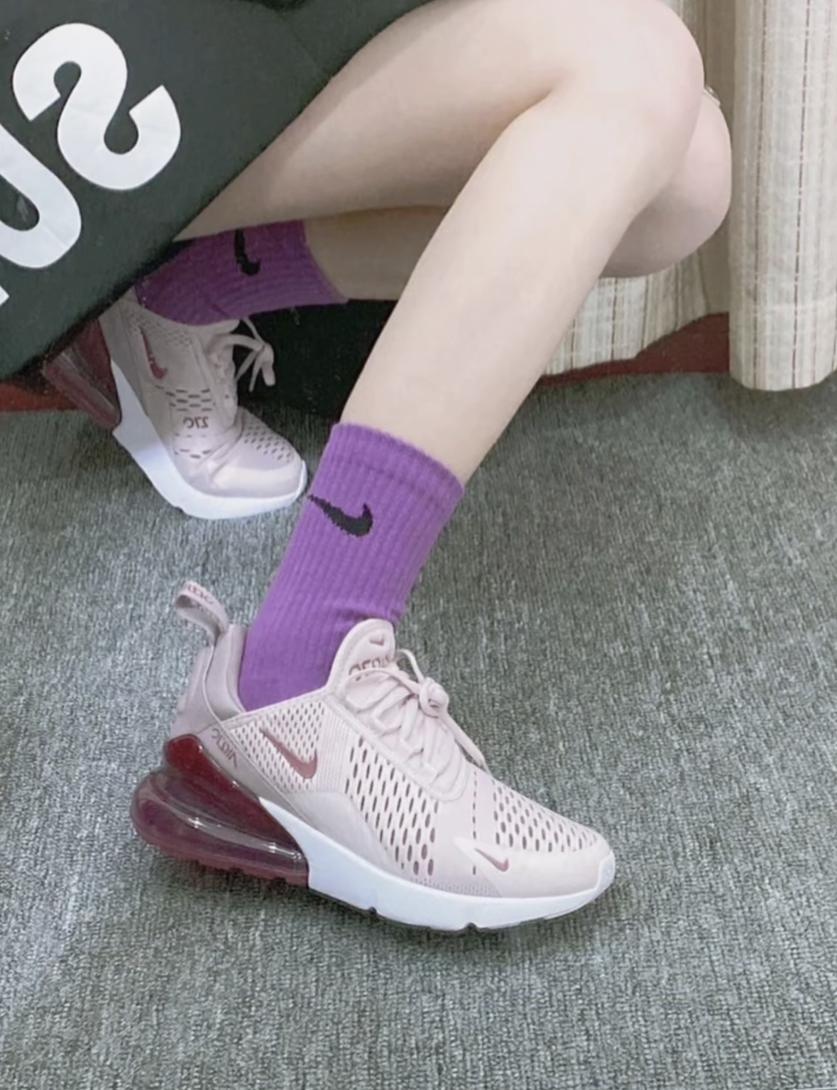 Nike Air Max 270 櫻花粉紫色 厚底 氣墊 增高 女款 AH6789-601/預購
