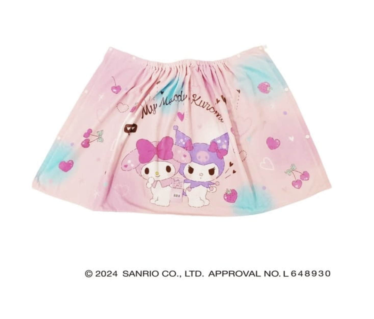 2024款 Sanrio My Melody x Kuromi 兒童毛巾浴裙