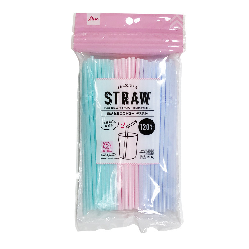 可彎曲迷你吸管/16cm 120入
