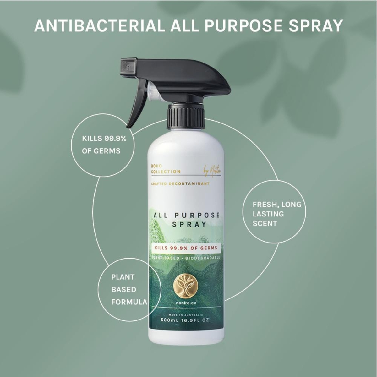 Nontre - 多功能抗菌噴霧 波希米亞風格，500 毫升