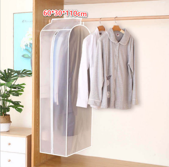 [White 60*30*110cm] three-dimensional clothes dust bag Wardrobe clothes dust cover