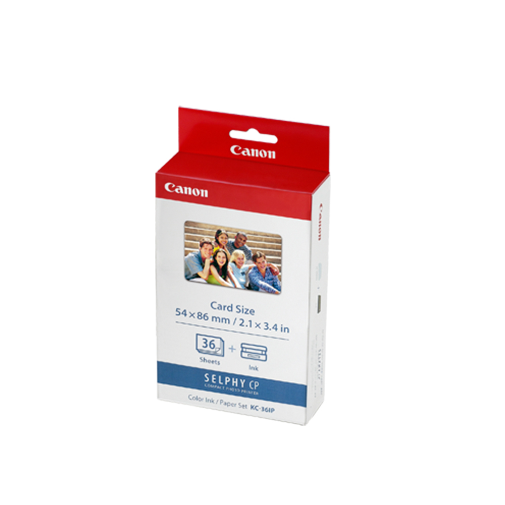 Canon 2x3 尺寸相片紙含色帶 36張 (KC-36IP) 公司貨