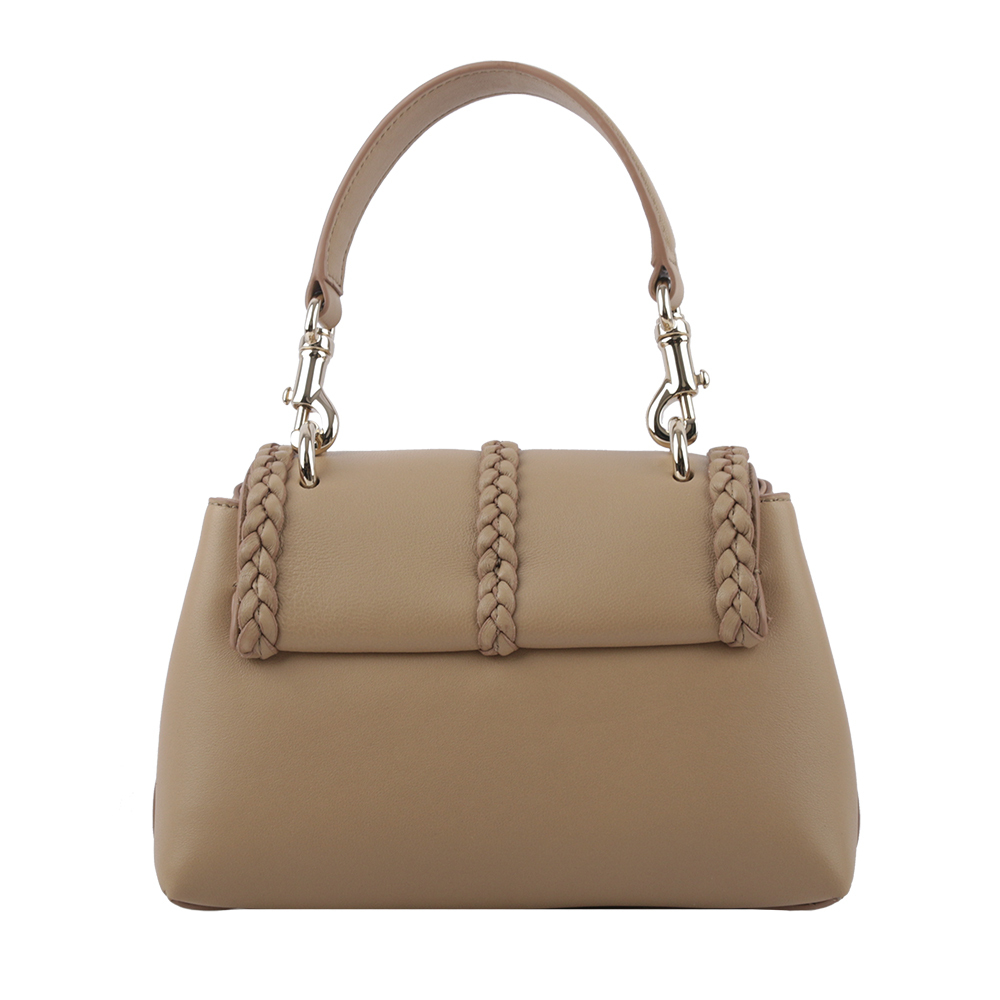 【CHLOE'】Penelope 小羊皮及小牛皮迷你翻蓋二用包(陶土棕) CHC23AS575J58 20G