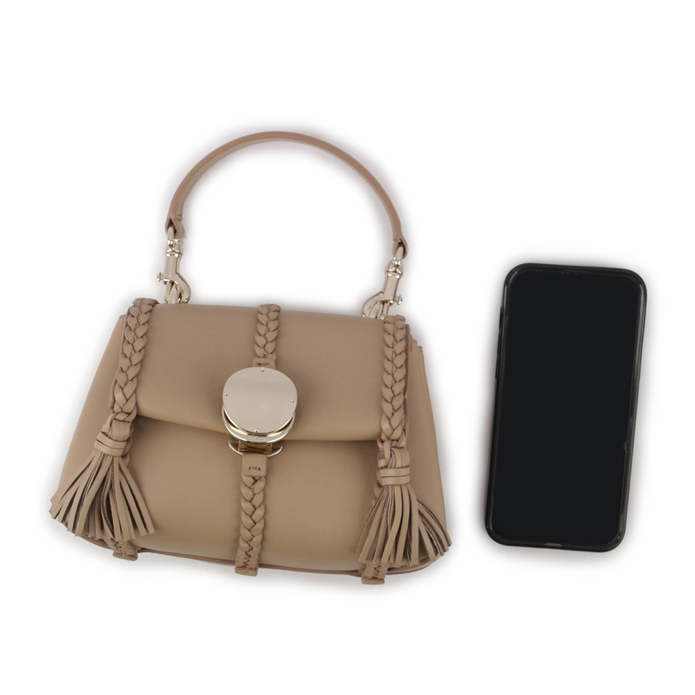 【CHLOE'】Penelope 小羊皮及小牛皮迷你翻蓋二用包(陶土棕) CHC23AS575J58 20G