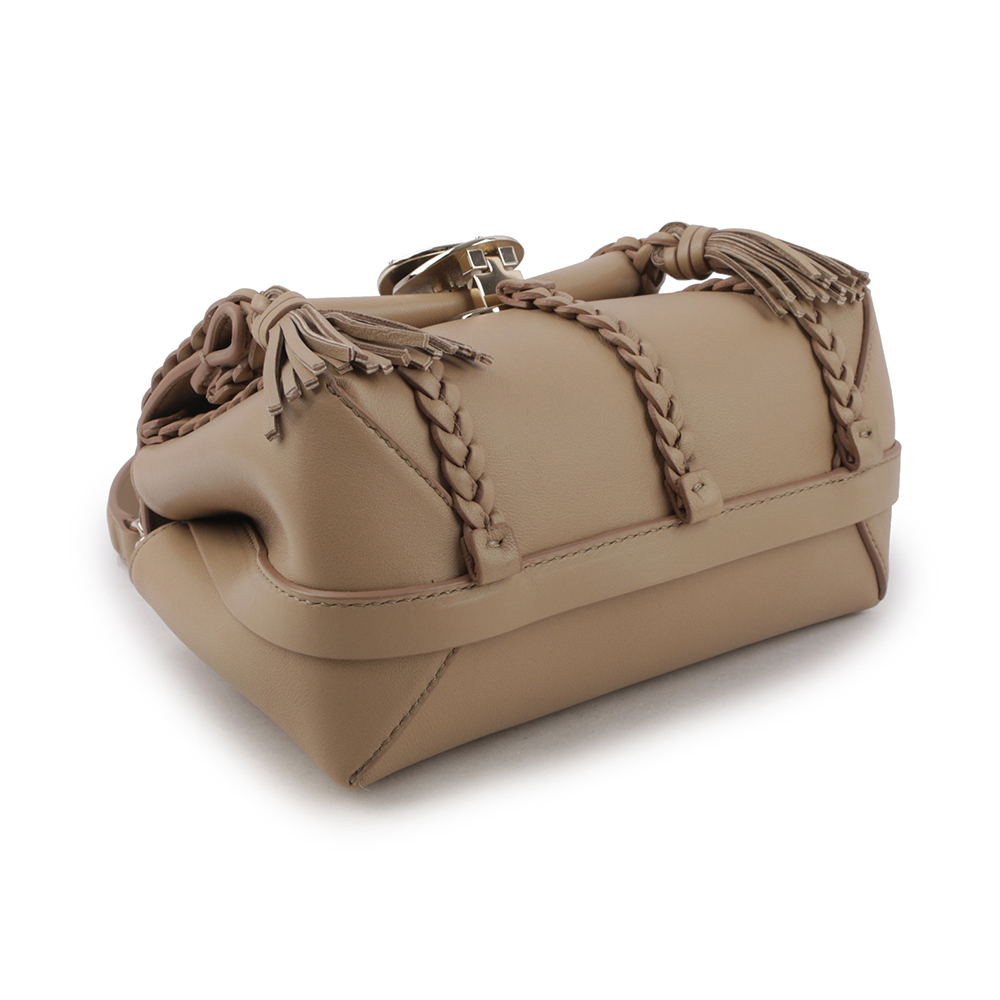 【CHLOE'】Penelope 小羊皮及小牛皮迷你翻蓋二用包(陶土棕) CHC23AS575J58 20G