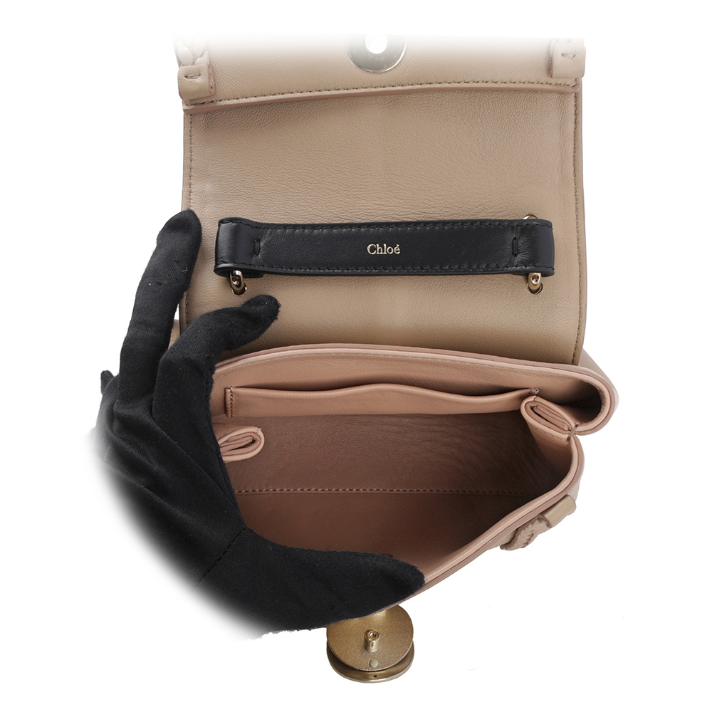 【CHLOE'】Penelope 小羊皮及小牛皮迷你翻蓋二用包(陶土棕) CHC23AS575J58 20G