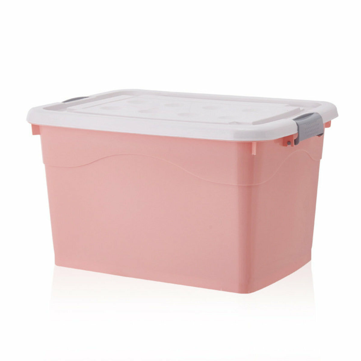 Home Storage Box, Thickened Storage Box, Plastic Box (Pink #8827)