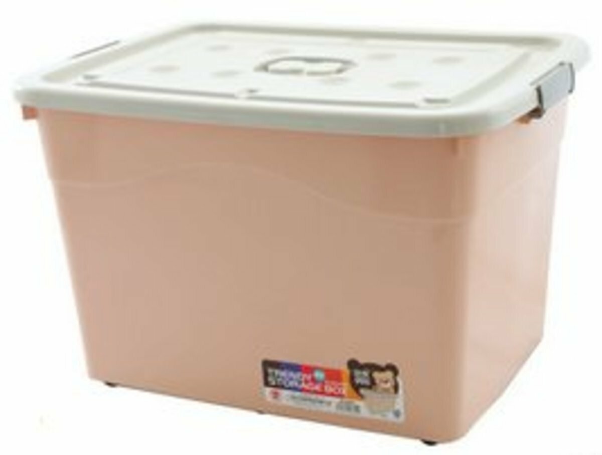 Home Storage Box, Thickened Storage Box, Plastic Box (Pink #8825)