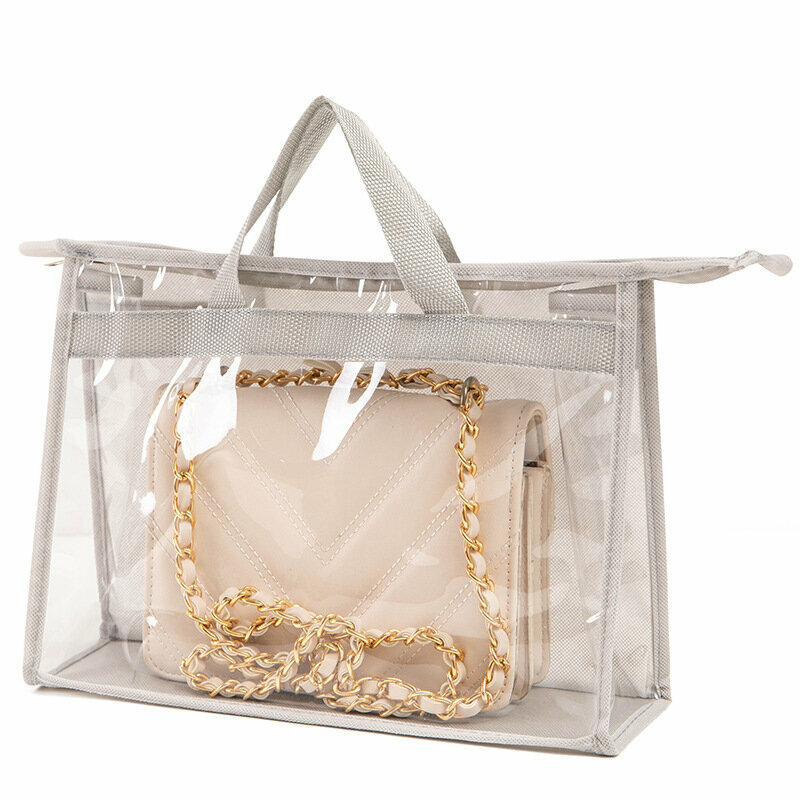 Handbag Protective Storage Hanging Bag Dustproof and Breathable [Gray・L Large 39x34x12cm] Individually Wrapped to Protect Precious Bags Storage Protective Bag