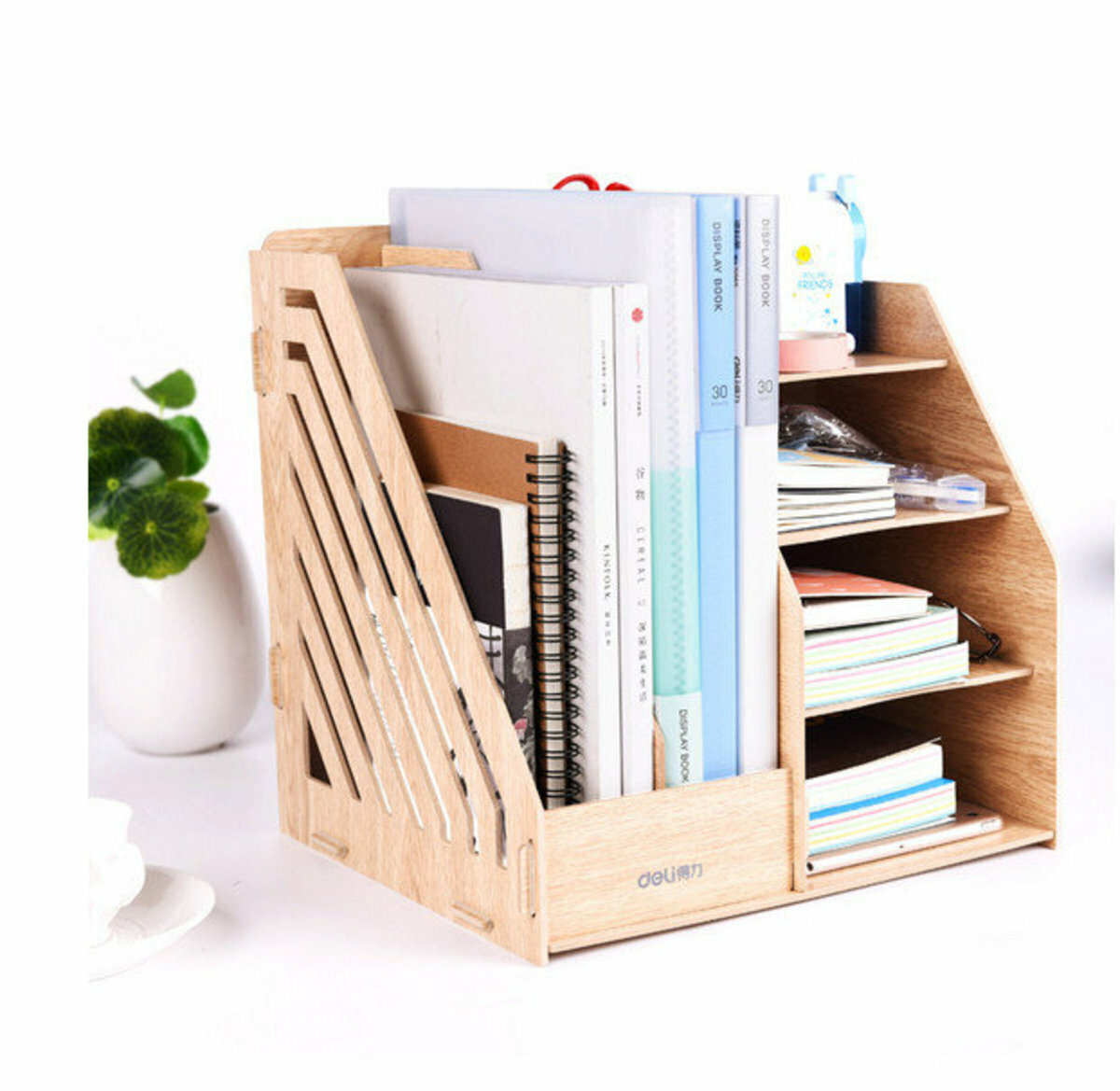Tabletop bookshelves (wooden document baskets)