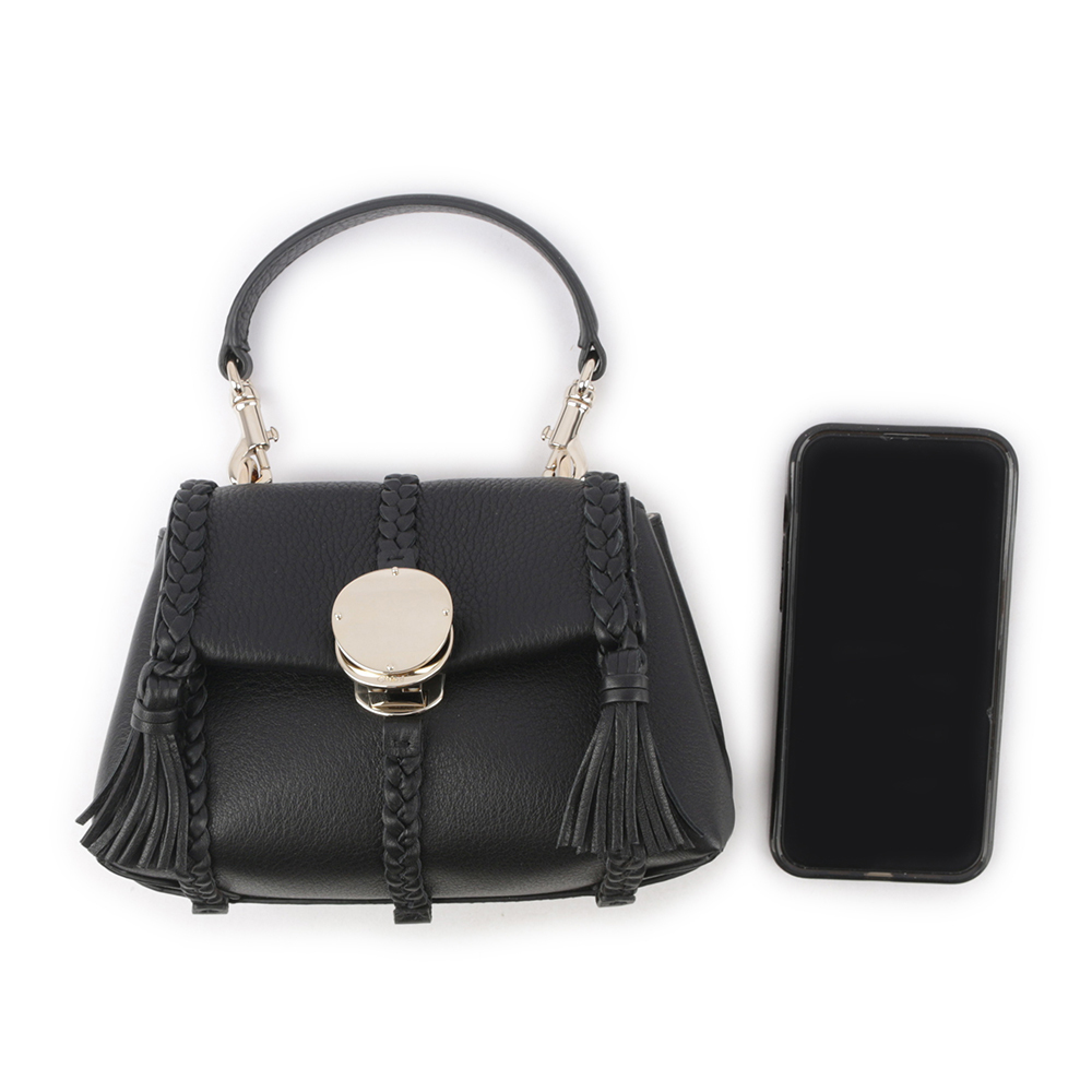 【CHLOE'】Penelope 小牛皮迷你翻蓋二用包(黑色) CHC23AS575K15 001