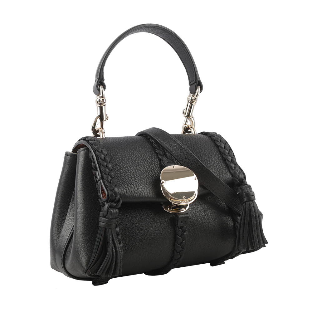 【CHLOE'】Penelope 小牛皮迷你翻蓋二用包(黑色) CHC23AS575K15 001
