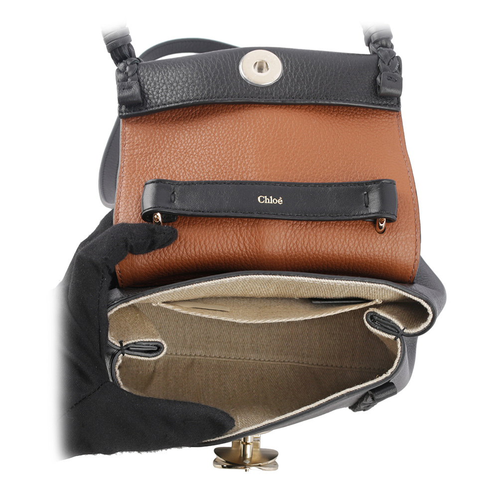 【CHLOE'】Penelope 小牛皮迷你翻蓋二用包(黑色) CHC23AS575K15 001