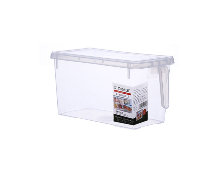 Hand Drawer Storage Box for High Cabinet [(Transparent) Japanese Black and White Sticker 5L Large 30*15*16cm]