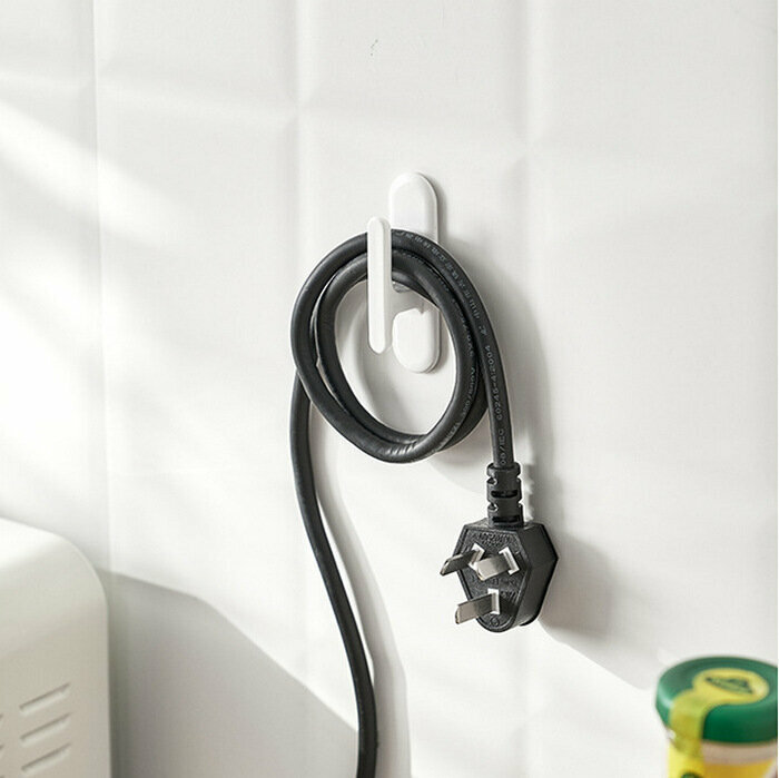 (2-pack) universal adhesive hook / bathroom hook / kitchen hook / curtain pull hook