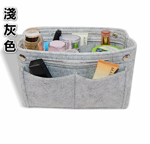 Korean version of felt thickened storage bag (light gray) 24*15*8cm