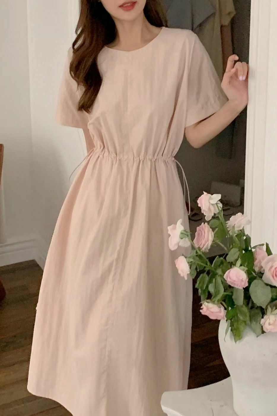 OP#14381🤎淡素素連身裙