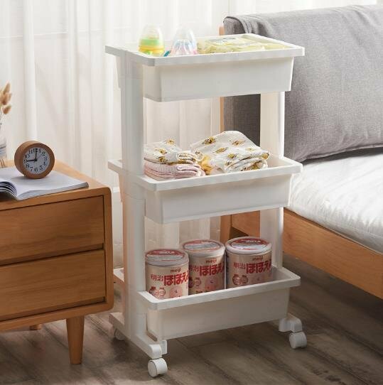 White three-layer storage shelf(45*30*84cm)