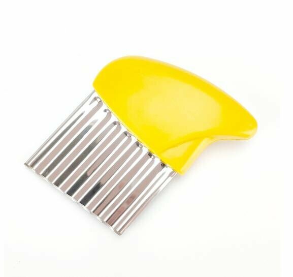 Yellow Multifunction Wave Knife Potato Knife Strip Cutter Potato Cutter French Fries Corrugated Knife Cutting Flower Chips Knife 