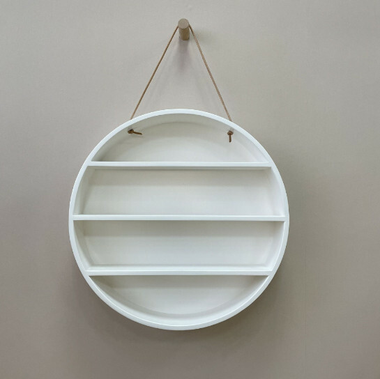 Popular Danish Nordic round wall hanging entrance hall living room tea room decoration pendant round wall hanging - white 55*10.5*55CM