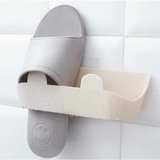 Adhesive slipper rack [set of 3 pieces | color random]