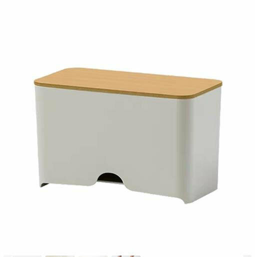 Multifunctional mask storage box Desktop storage box [MDF board white]