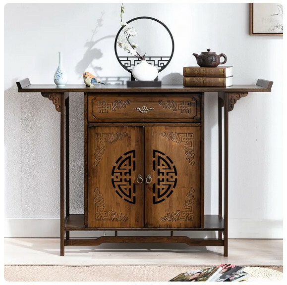 Popular Chinese console table bamboo furniture, storage cabinets, bedside tables antique Chinese tables