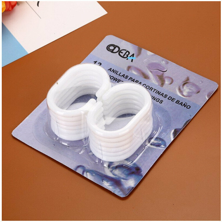 Ring Seamless Door Curtain Curtain Hook (White)