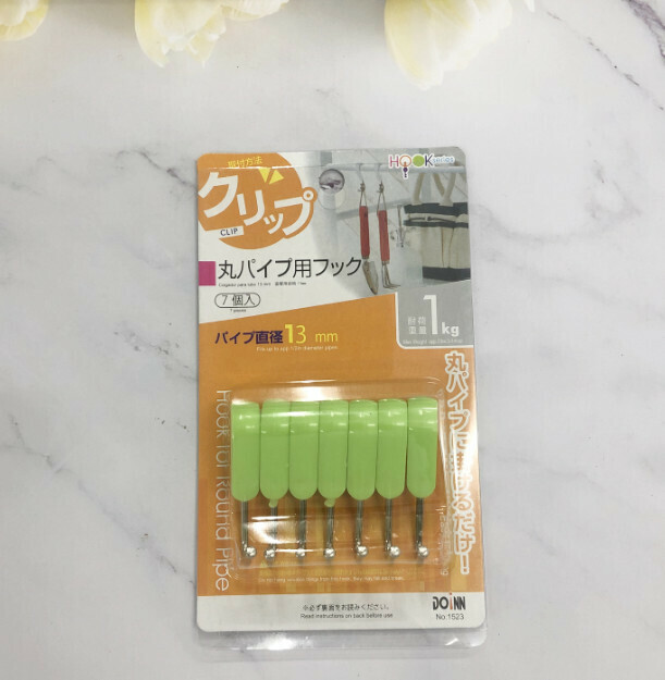 Nail-free S hook (緑色)