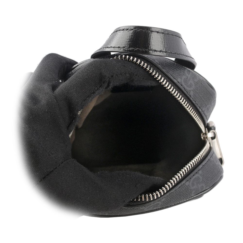 【GUCCI】Interlocking G 標誌迷你拉鍊二用包(黑灰色) 672952 92TCN 1000