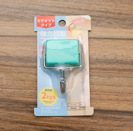 【2pcs】 Strong magnet hook (green)