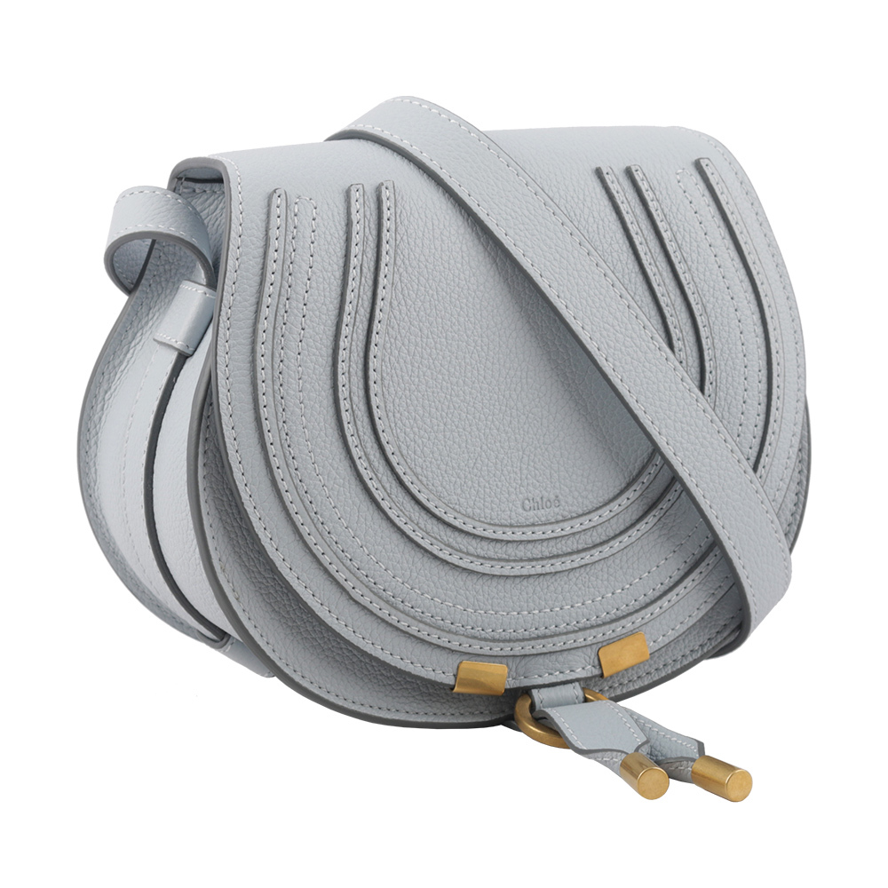 【CHLOE'】Small Marcie 粒面牛皮鈴鼓包(優雅藍) CHC22AS680I31 49V